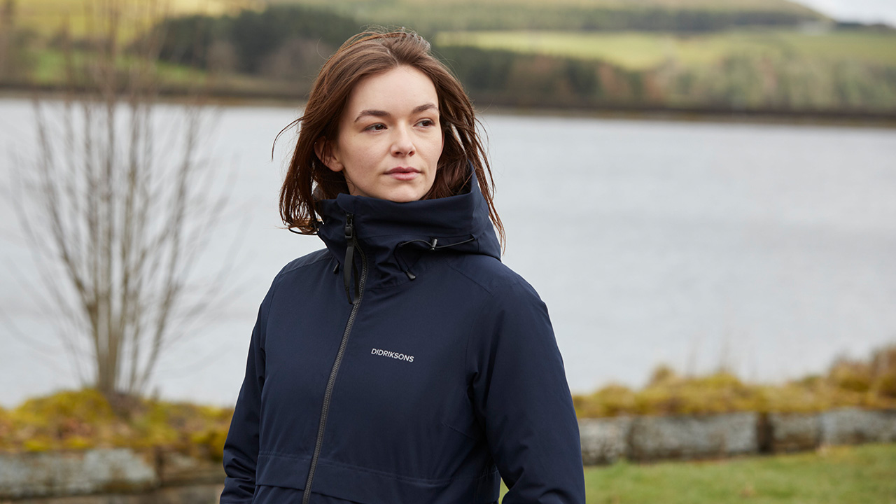 girl in waterproof jacket