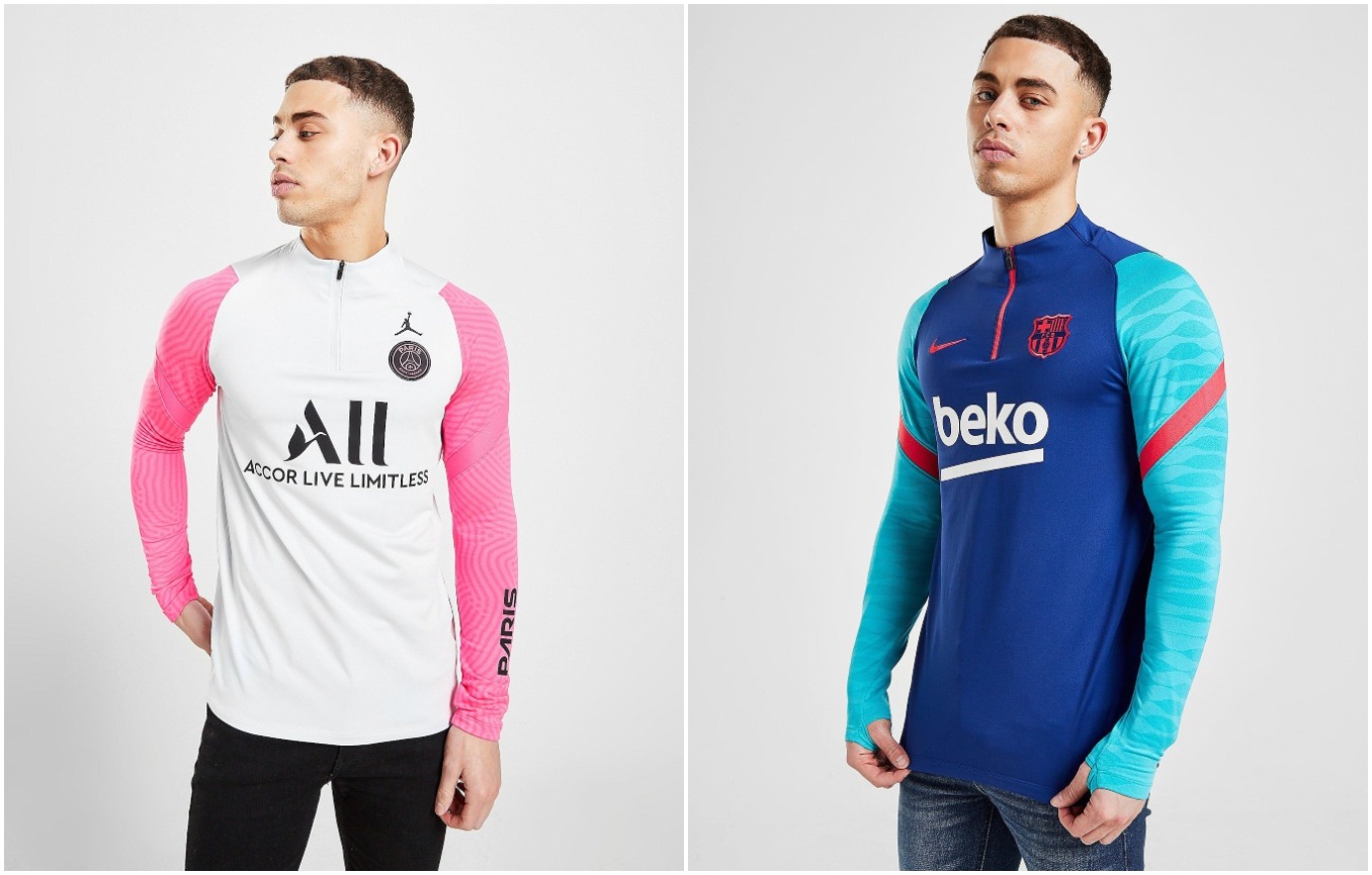 Camiseta de entrenamiento de PSG y FC Barcelona 2020-21