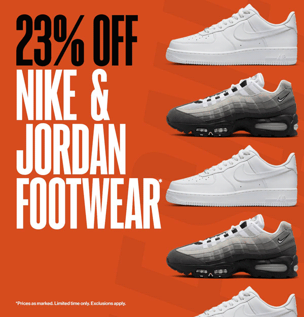 23% Off Nike & Jordan Footwear