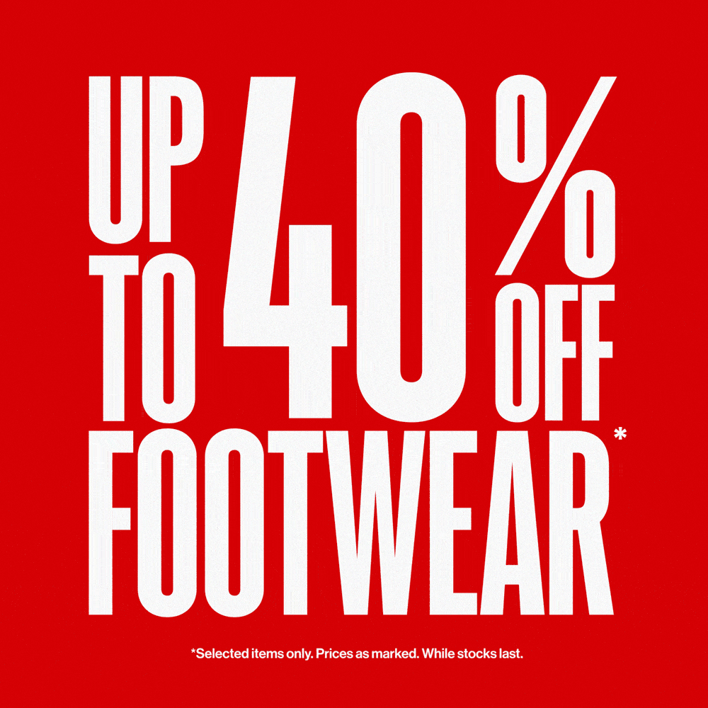 Up To 40% Off Footwear Shop Now