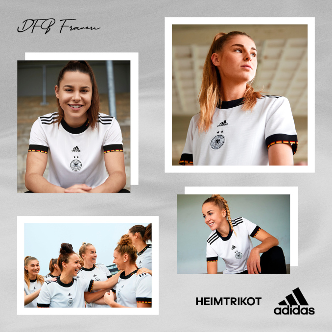 Frauenfußball Team in Deutschland Trikots